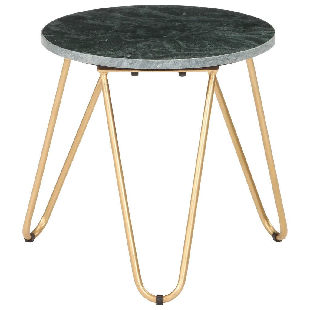 Tavolino da Salotto Verde 40x40x40 cm Pietra Vera Testura Marmo 286444