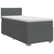 Letto box spring con materasso Grigio Scuro 80 x 200 cm Tessuto 3451088