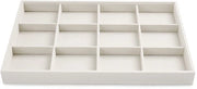 Organizzatore per bracciali con 12 cassette in legno composito - Flanella di stoccaggio - Protezione contro le abrasioni