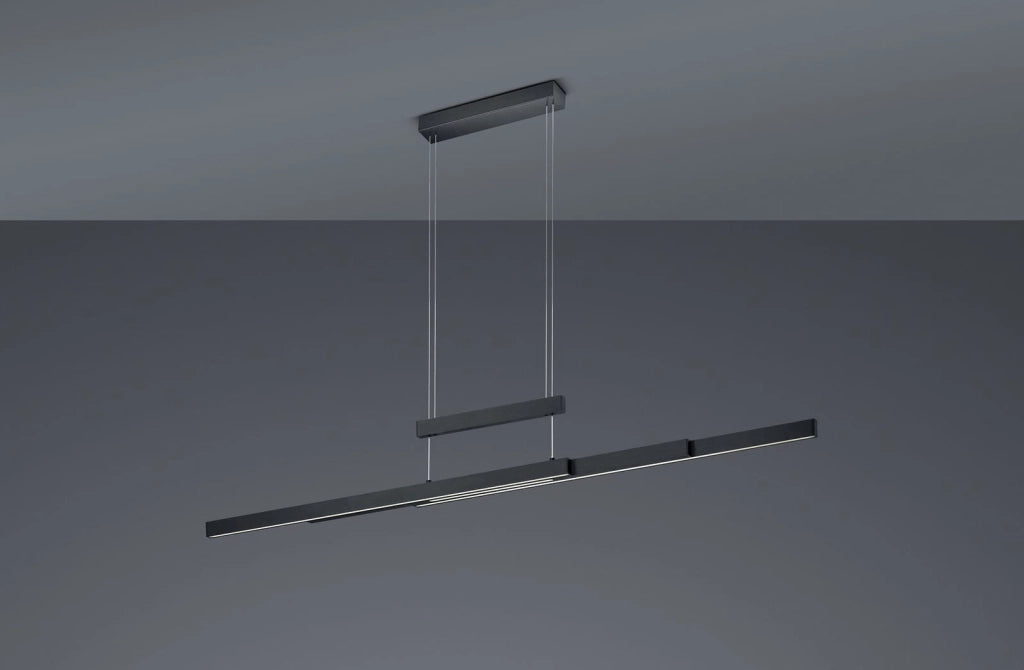 Lampadario LED Trajan nero CCT dimmerabile 45W Trio