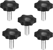 Kit di attrezzi 5 pezzi - Maniglia a vite - Plastica/Metallo - M6x16mm - Diametro testa 32mm - Sostituzione per macchina da tornio