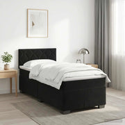 Letto box spring con materasso Nero 90 x 190 cm Velluto 3450628