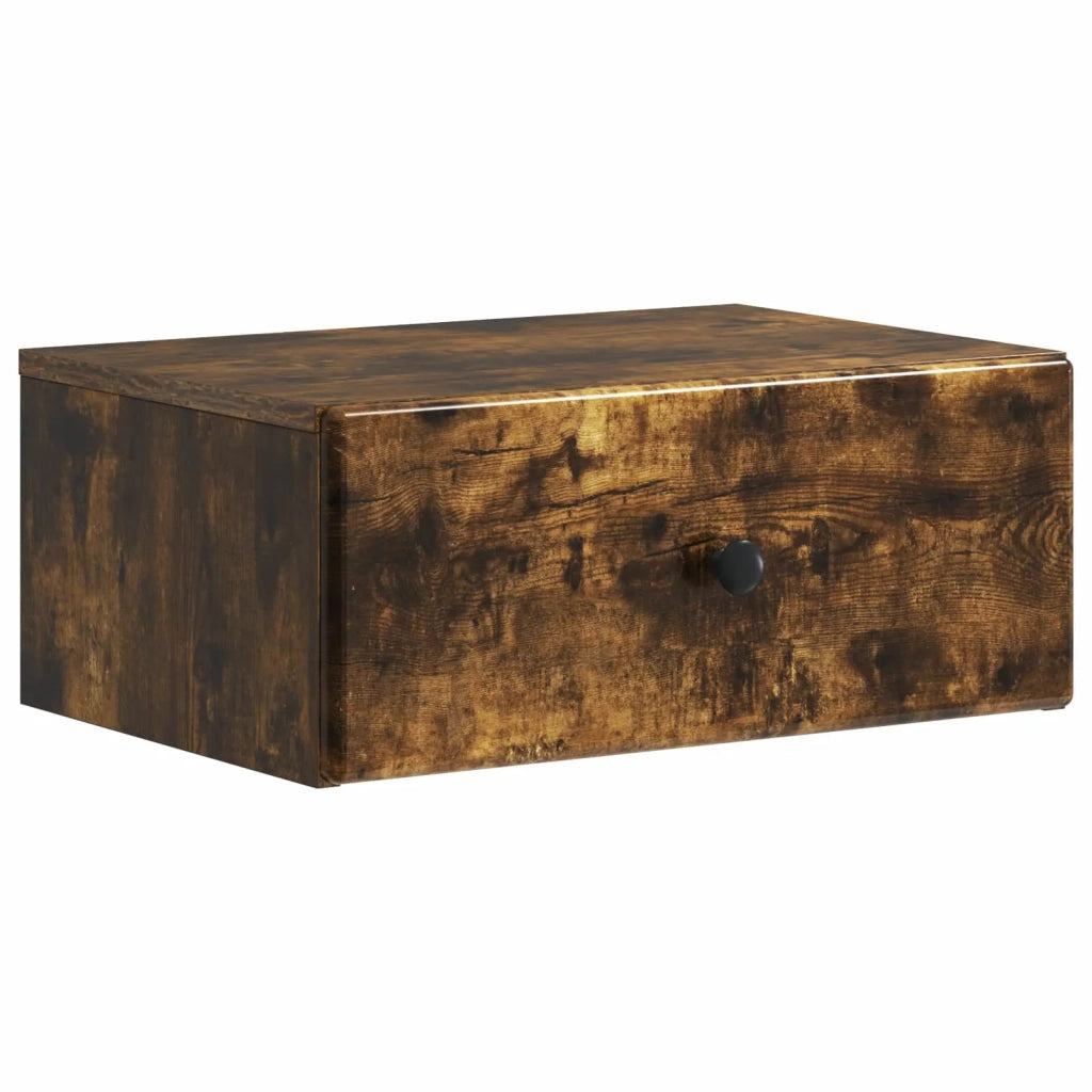 Mobiletto da notte a muro Rovere Fumo 49 x 34,5 x 20 cm 899135