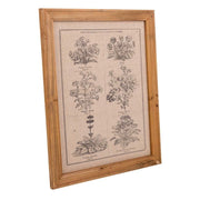 Cornice in legno e tessuto stampato
