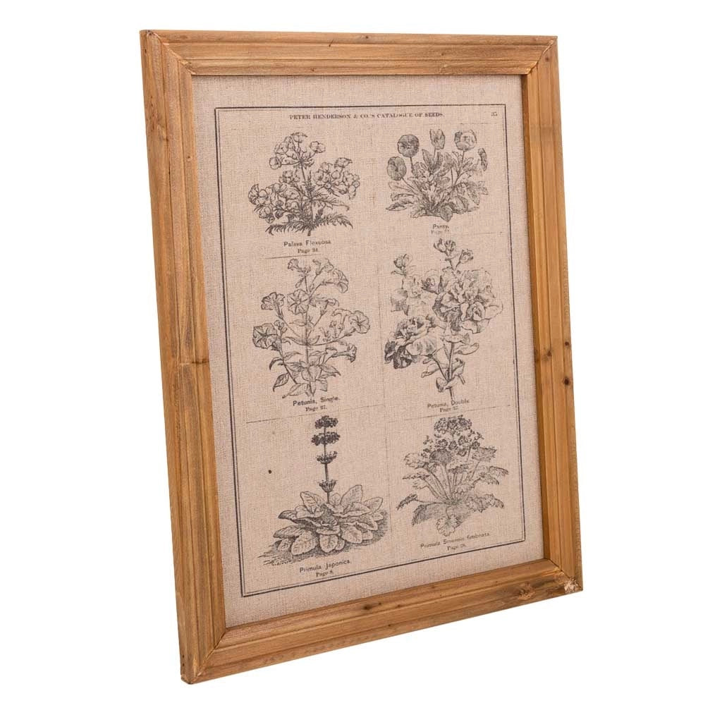 Cornice in legno e tessuto stampato