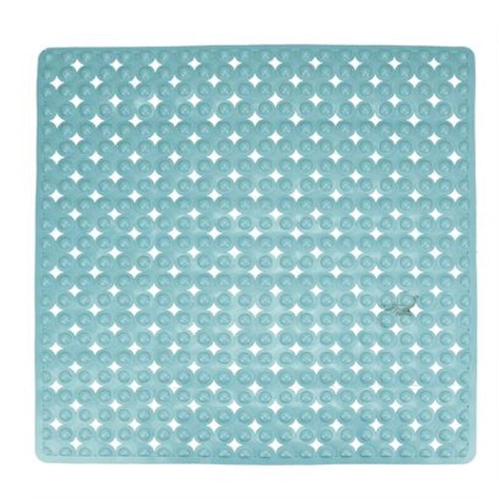 Trade Shop - Tappeto Tappetino Antiscivolo Per Vasca Da Bagno Doccia 52 X 52 Cm Azzurro 79760 -