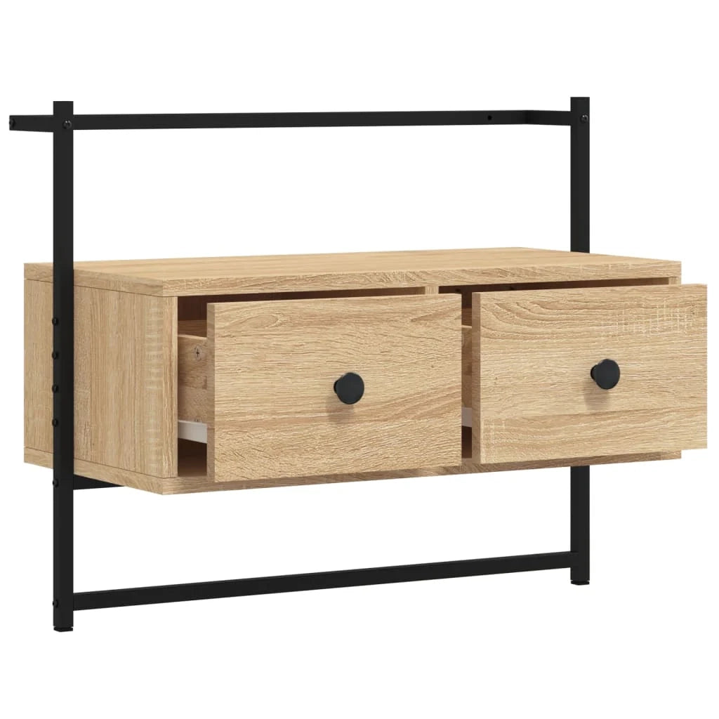 Mobile TV multimediale mensola TV credenza TV sala da pranzo soggiorno camera da letto a parete rovere Sonoma 60,5 x 30 x 51 cm legno ingegnerizzato marrone 02_0028163
