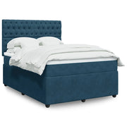 Giroletto a Molle con Materasso Blu 140x190 cm in Velluto 3294644