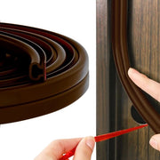 Striscia di gomma per porte 6M di forma D marrone di sigillatura per isolamento porta - sigillante autoadesivo - per isolamento porta - impermeabile - apertura 25-55 mm