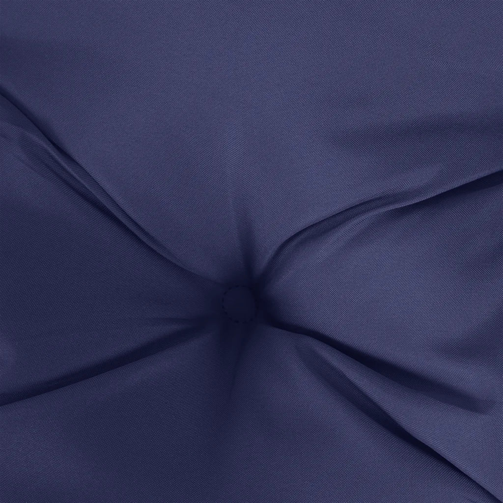 Cuscino Rotondo Blu Marino Ø 100x11 cm in Tessuto Oxford 379368