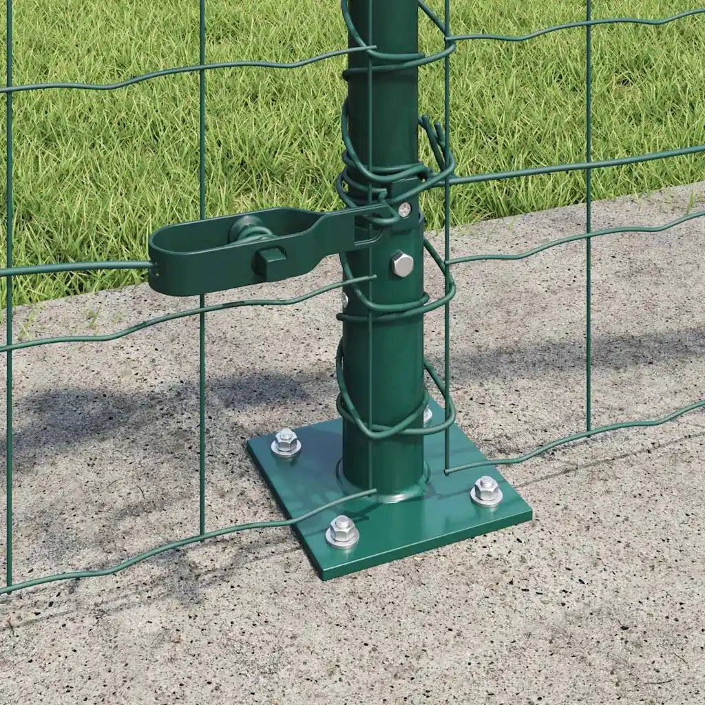 Recinzione da Giardino | Recinzione con Posto Verde 0,4 x 25 m Acciaio e PVC