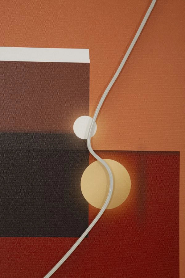 Stampa con LED su Tela Abstract 150x3,5x50 cm in Tela e Plastica e MDF Multicolor