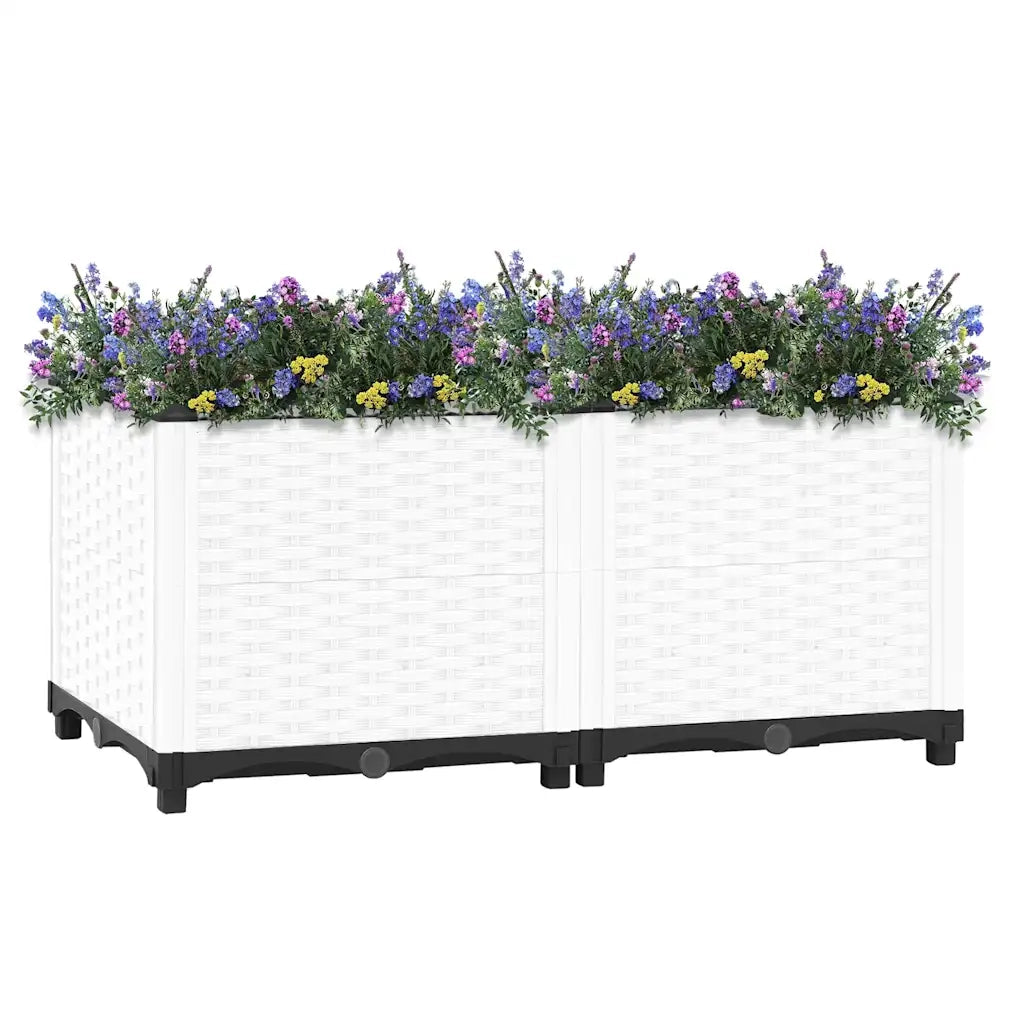 Fioriera | Cassetta per fiori | Vaso Rialzata 80x40x38 cm in Polipropilene
