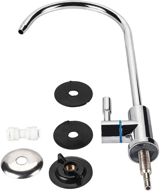 Pompa di Filtraggio in Acciaio Inossidabile 304 - Altezza 31cm - Accessori inclusi - Rubinetto di Filtraggio