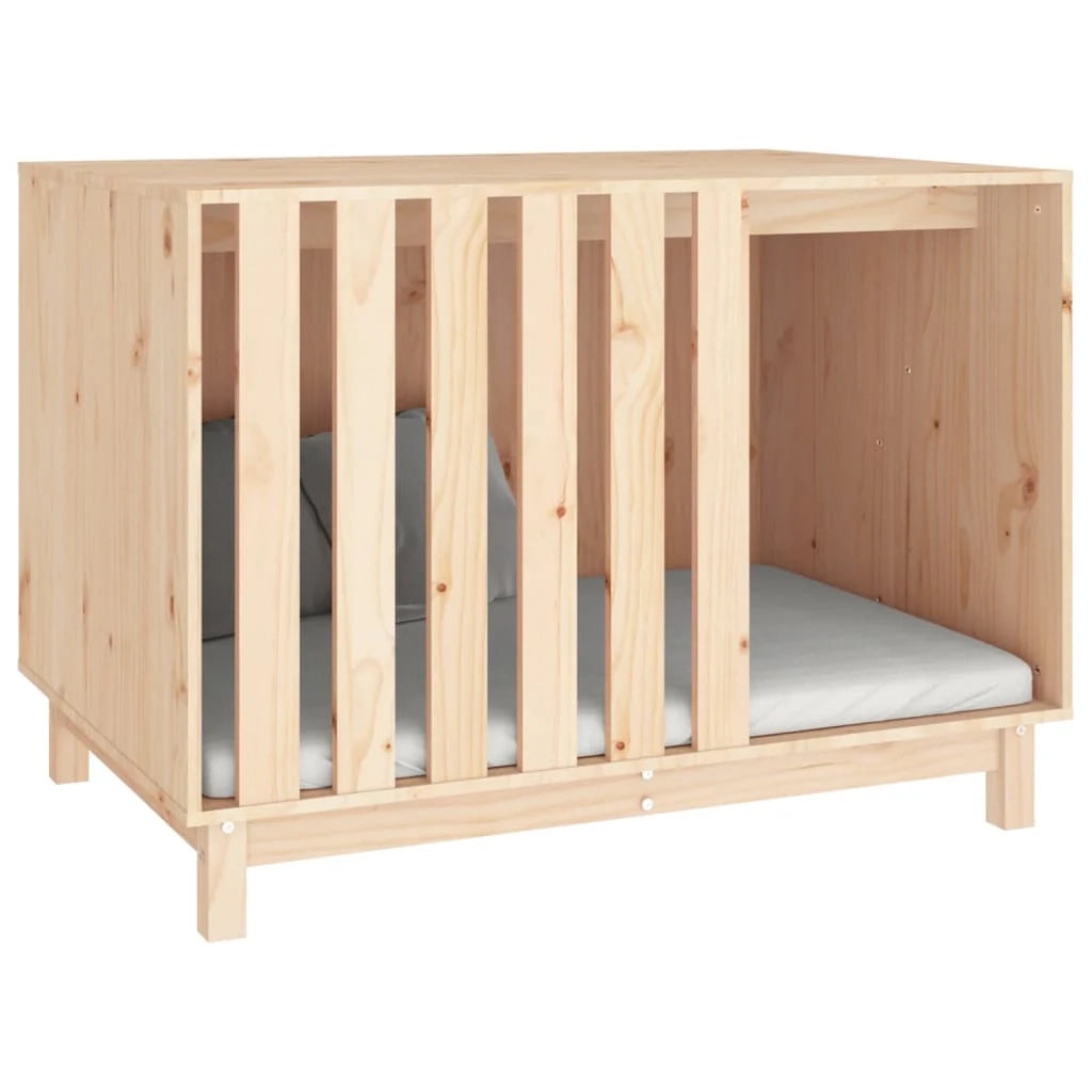 Cuccia per cani 100 x 70 x 72 cm in legno di pino massiccio marrone 02_0043434