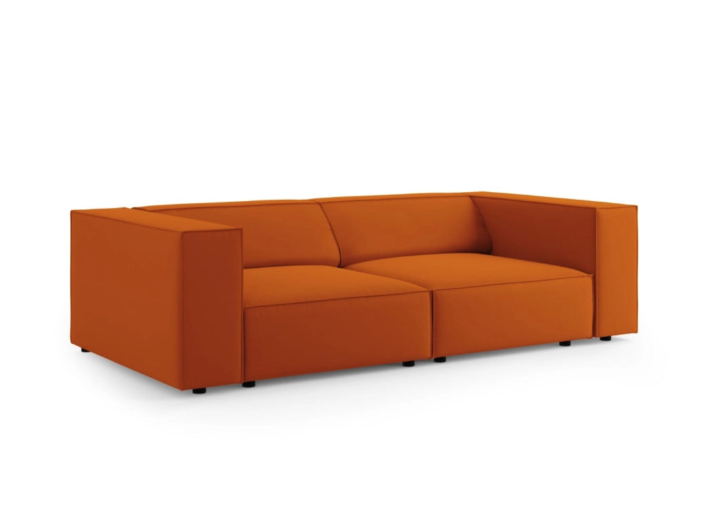 Cosmopolitan Design - Divano "Arendal" 3 posti in velluto terracotta 