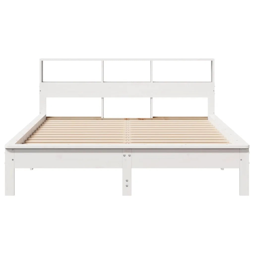 Letto senza Materasso Bianco 140x200 cm Legno Massello di Pino 3309738