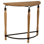 Mobile da ingresso in legno e metallo marrone 80x35,5x76h