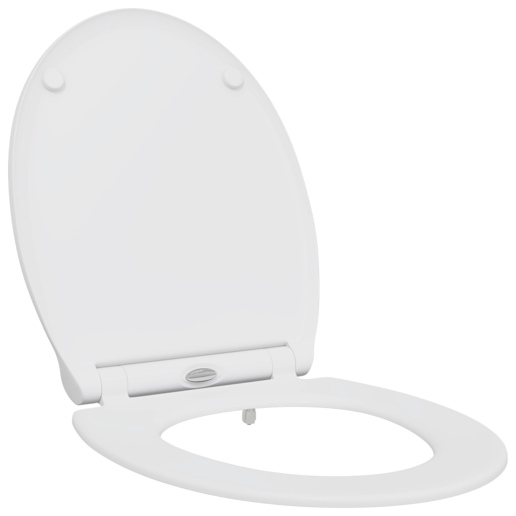 Toilet Seat con Chiusura Flessibile in Duroplast Bianco