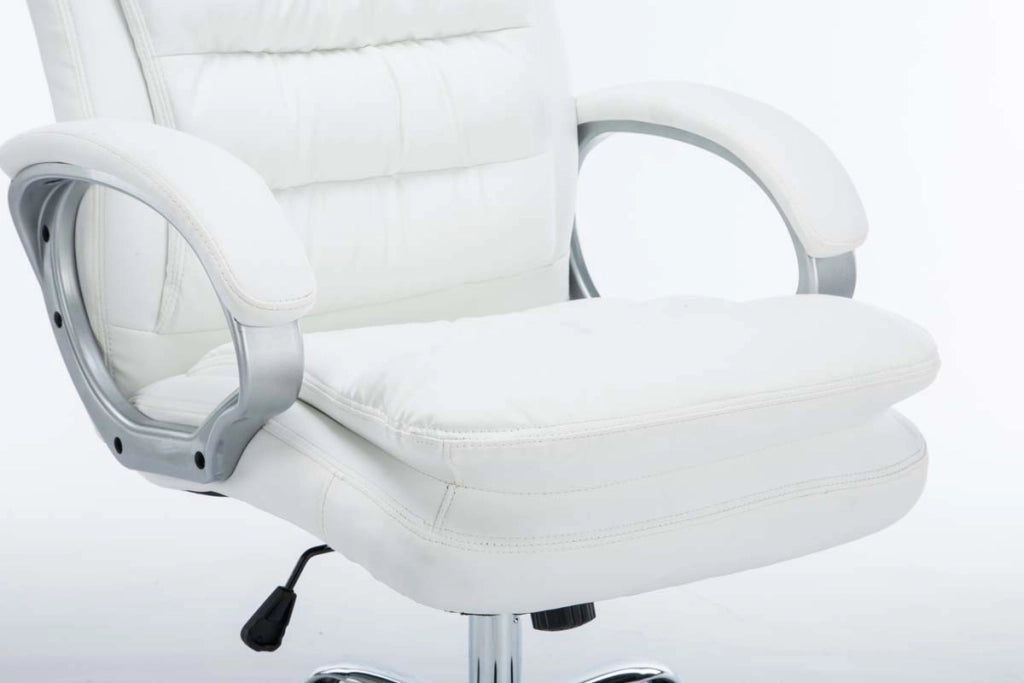 Sedia ufficio XXL Vancouver in similpelle bianco