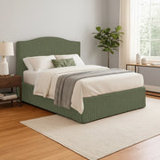 Morley, Letto Matrimoniale Sfoderabile Made in Italy, Verde