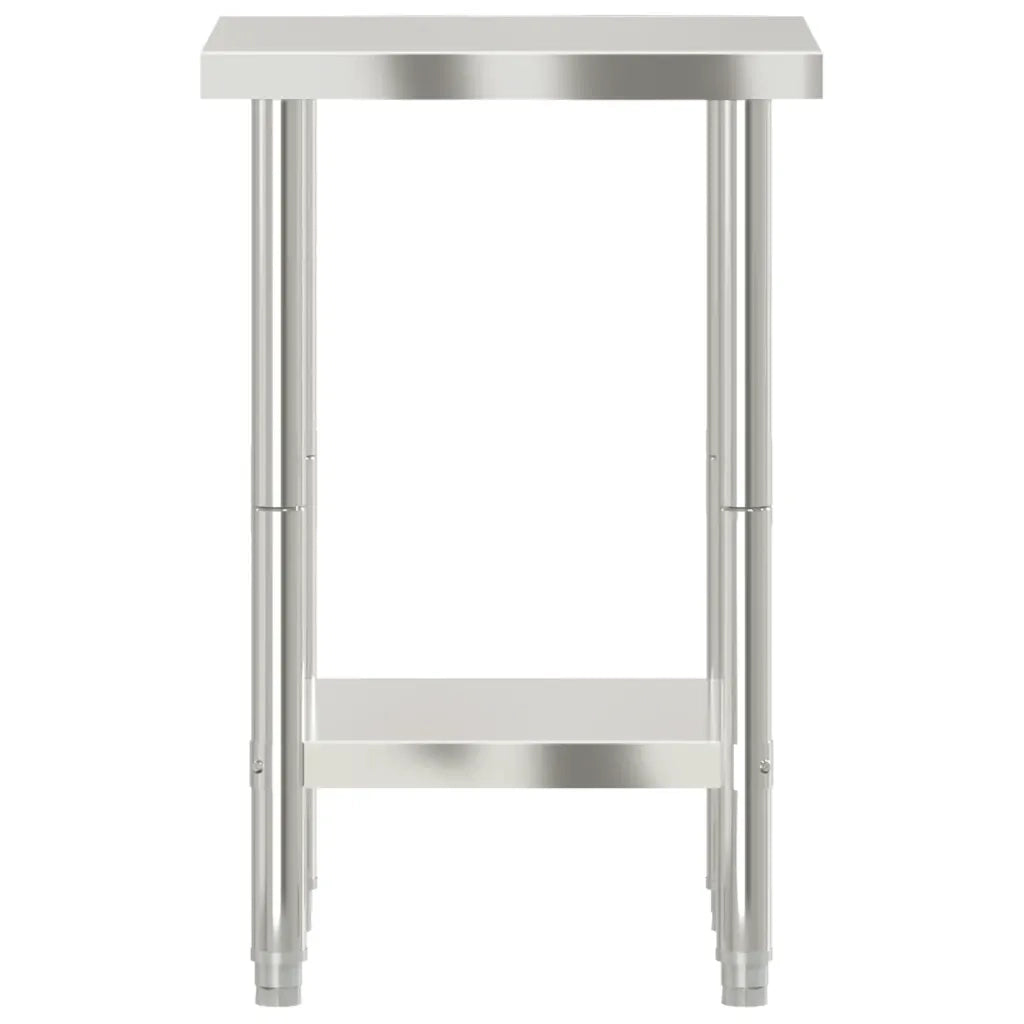 Tavolo da Lavoro da Cucina 55x55x85 cm in Acciaio Inossidabile