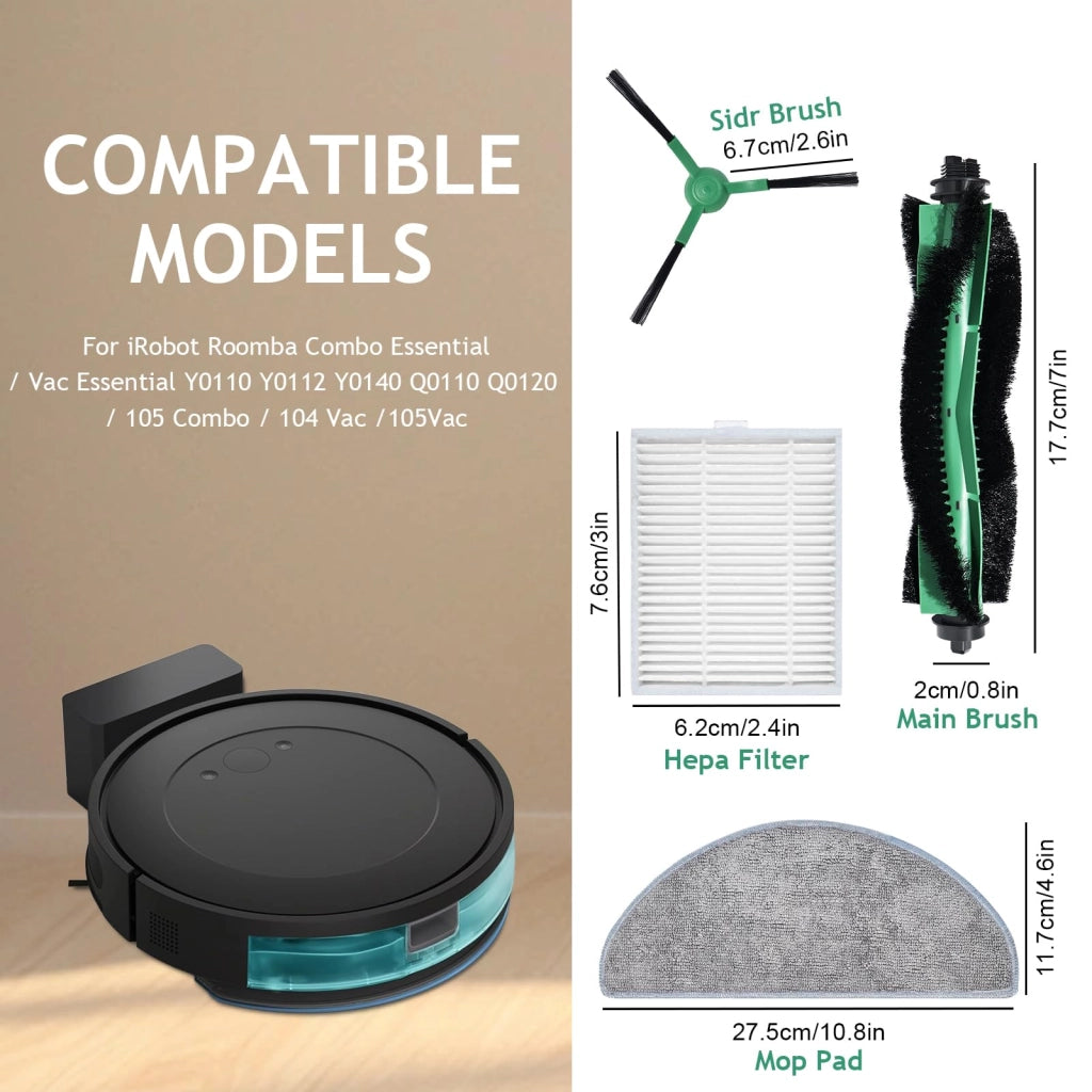 Kit di accessori per iRobot Roomba Essential, composto da 12 pezzi