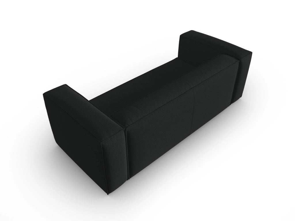 Cosmopolitan Design - Divano "Mackay" 3 posti in velluto strutturato antracite 