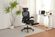 Sedia da Ufficio Ergonomica Klappbarer ¨C Zephmum ¨C Nero con Schienale Regolabile e Braccioli