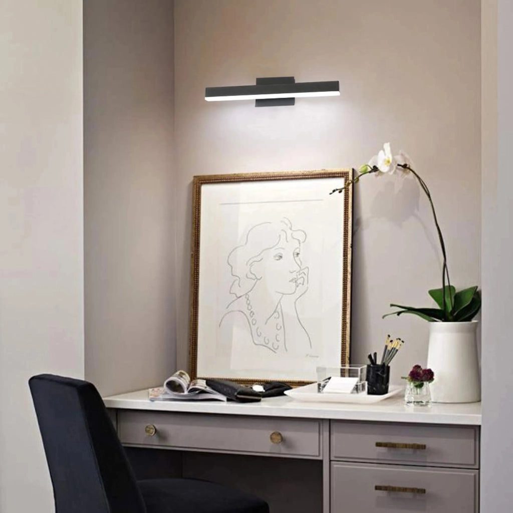 Lampada Da Parete Da Bagno Led Sopra Specchio 12w 50cm APP373-1W Nero