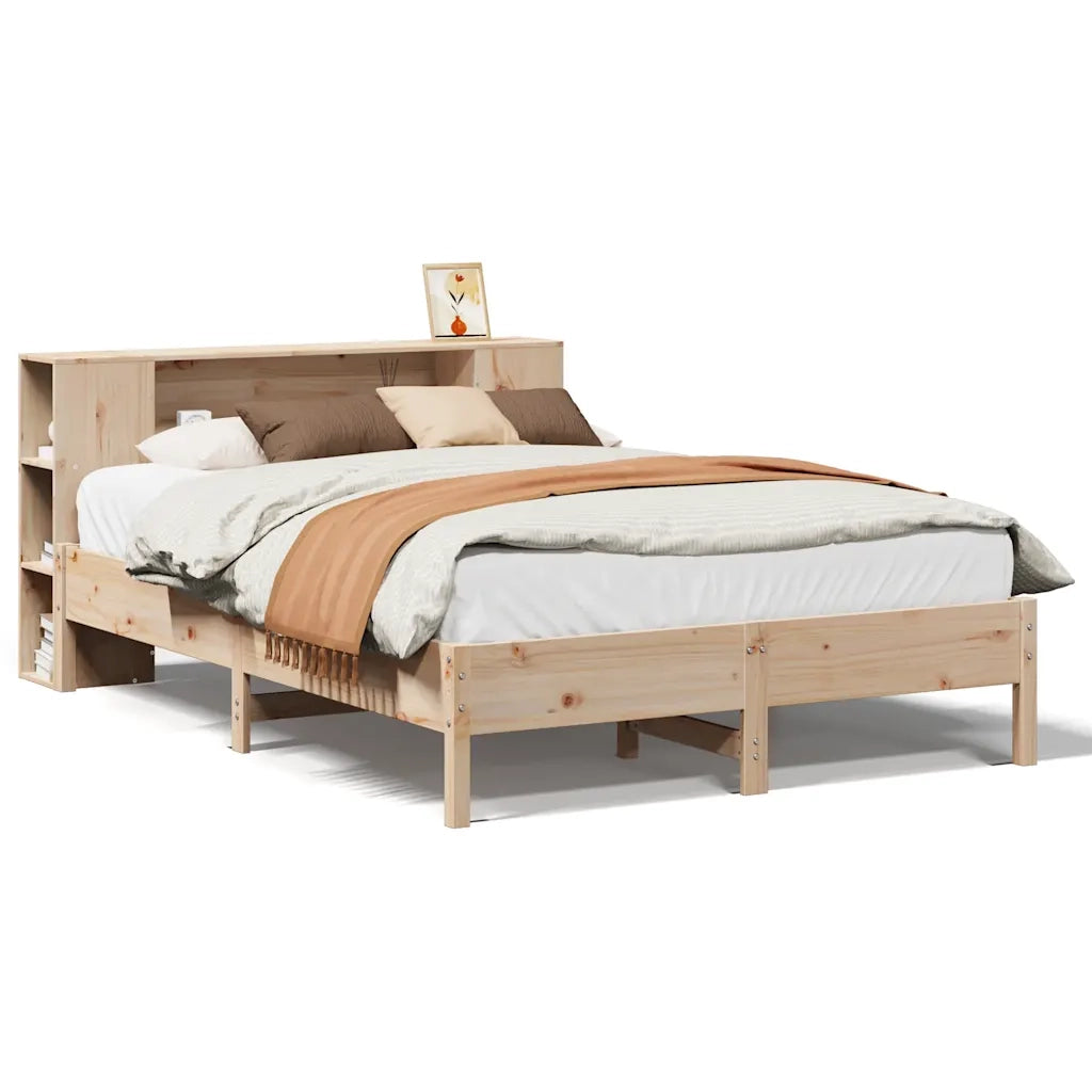 Letto Libreria senza Materasso 135x190 cm in Legno di Pino 3322840