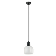 Lampada a sospensione Italux Lamezia nera Ø16 E27 1 luce