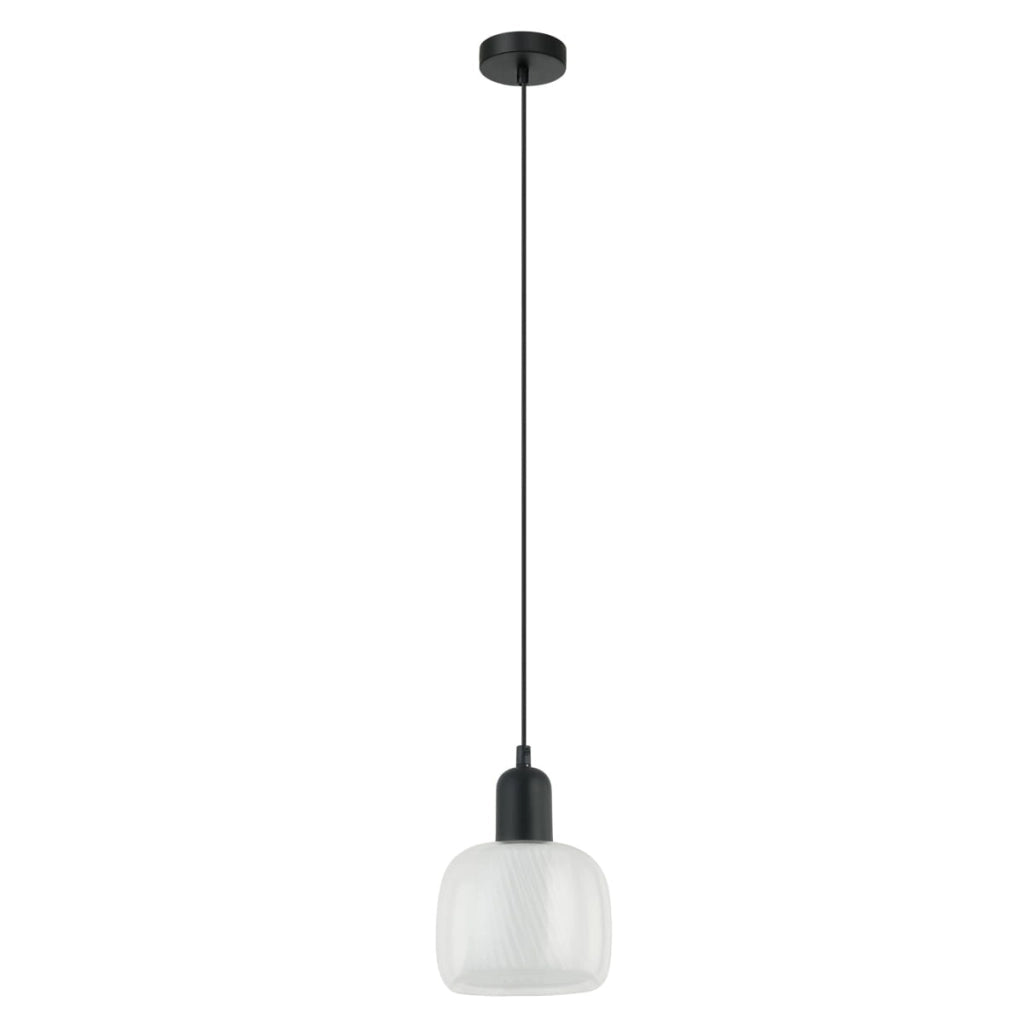 Lampada a sospensione Italux Lamezia nera Ø16 E27 1 luce