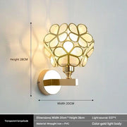Lampada da parete con copertura in vetro, decorazione d'interni, stile 9, adatta per camera da letto, soggiorno e ingresso