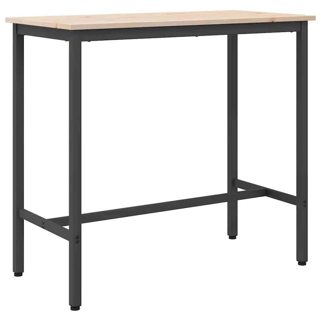tavolo Naturale 100 x 50 x 91 cm Legno ingegnerizzato e acciaio CFW9971505