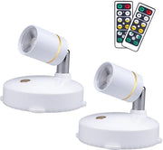 Spot a batterie con telecomando - Ledspot wireless per interni, per presentazioni a parete, opere d'arte e illuminazione di accentuazione (2-pack)