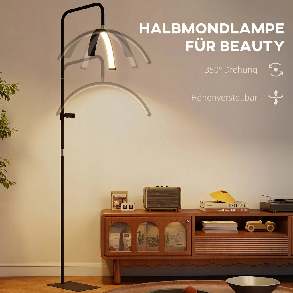 Lampada da terra con testa girevole 350¡ã 7 temperature colore ¨C Minimal ¨C nero