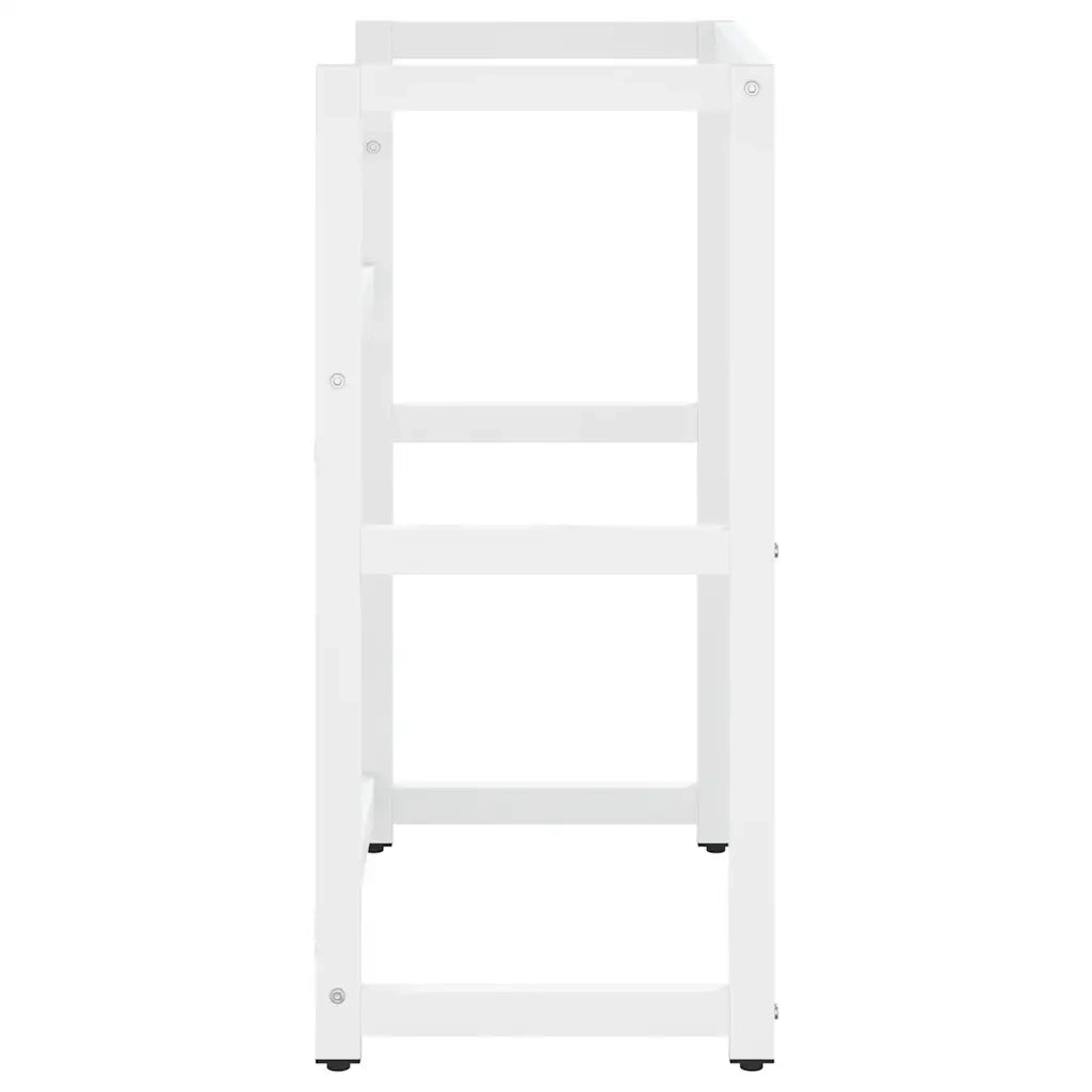 Struttura per Lavabo da Bagno Bianca 59x38x83 cm in Ferro 338497