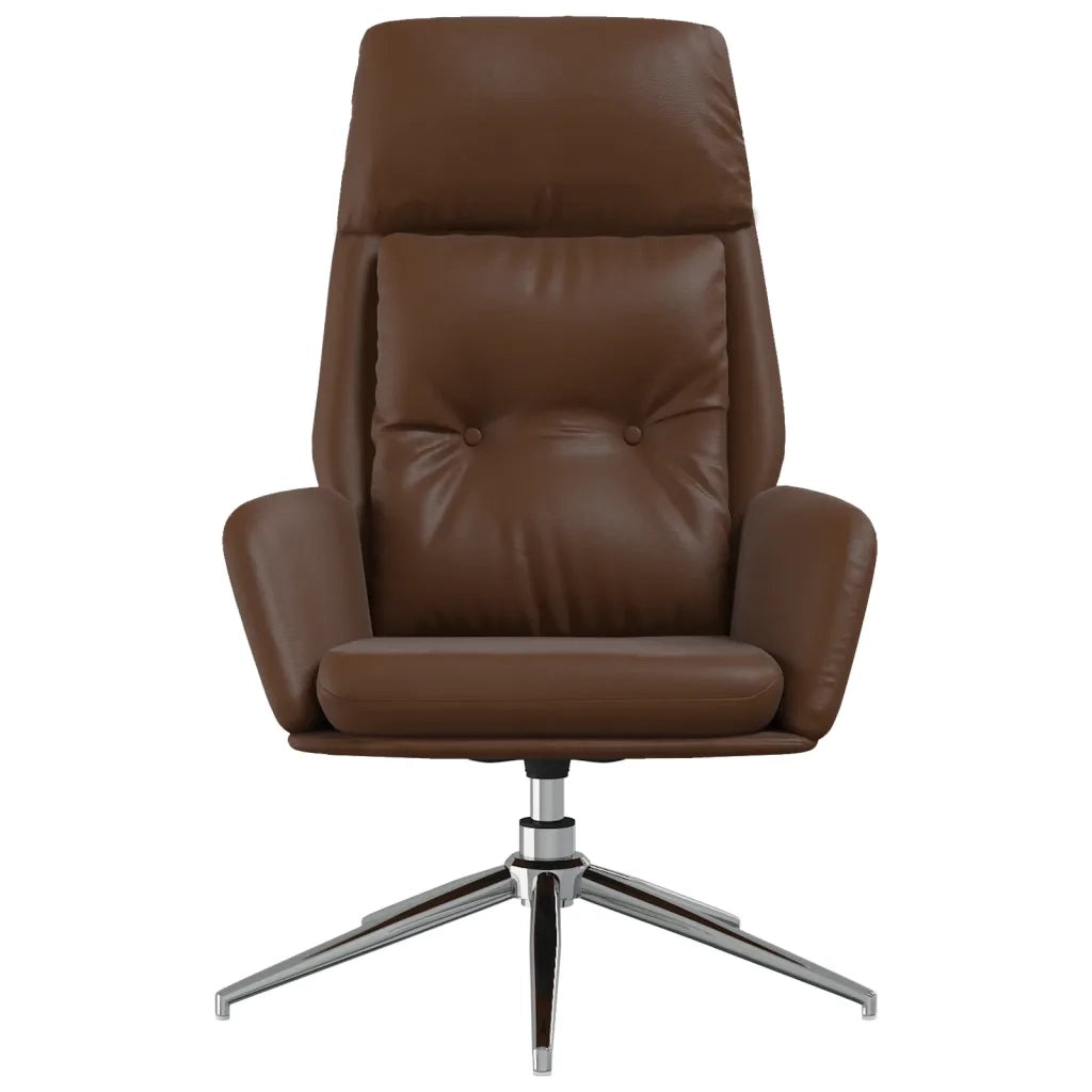 Sedia Relax Marrone in Vera Pelle 341286