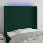Testiera a LED Verde Scuro 103x16x118/128 cm in Velluto cod mxl 52260