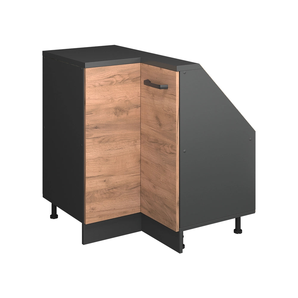 Mobile sottotetto Mobile angolare Rion Rovere dorato/Antracite 75.6 x 83.8 cm con 1 porta Vicco
