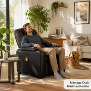Black Faux Leather Massage Chair