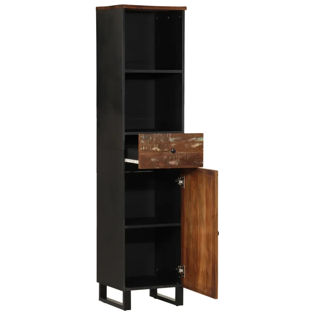 Mobile da Bagno | Armadio da bagno 38x33x160 cm in Legno Massello di Recupero
