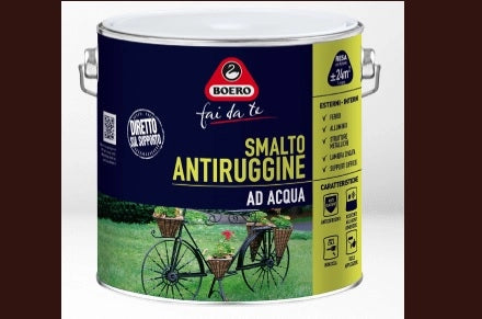 SMALTO ANTIRUGGINE ACQUA CASTAGNA 0,5LT - BOERO