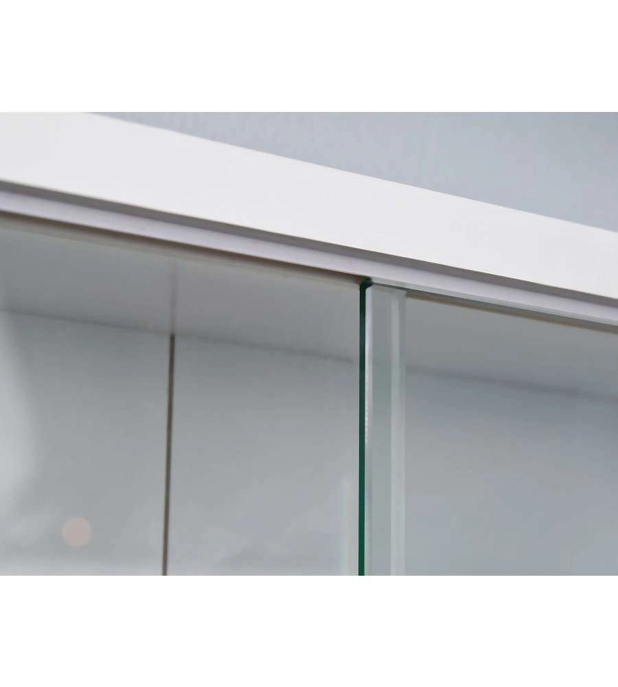 Mobile Espositore Oulx, Vetrina 4 Ripiani, 60x80x10h cm Bianco