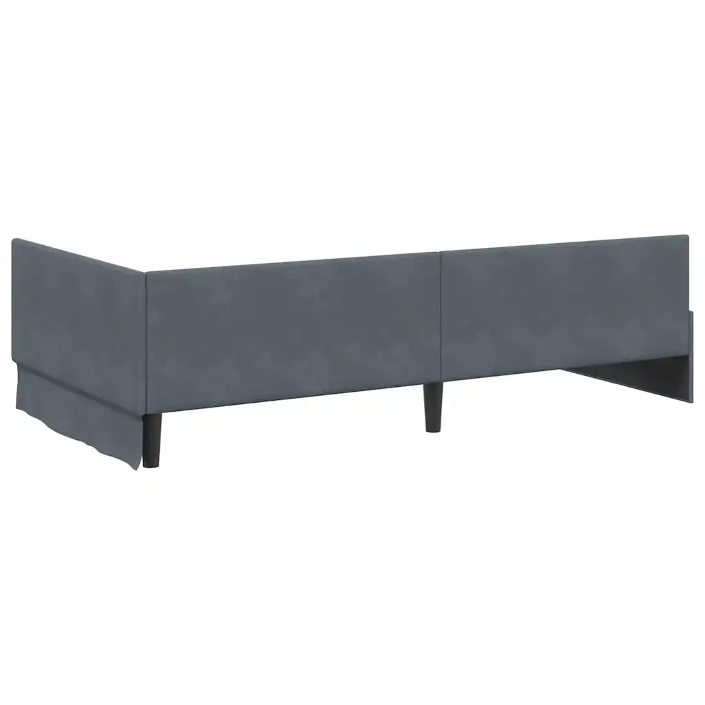 Cornice del letto ad angolo Grigio scuro 100 cm x 200 cm