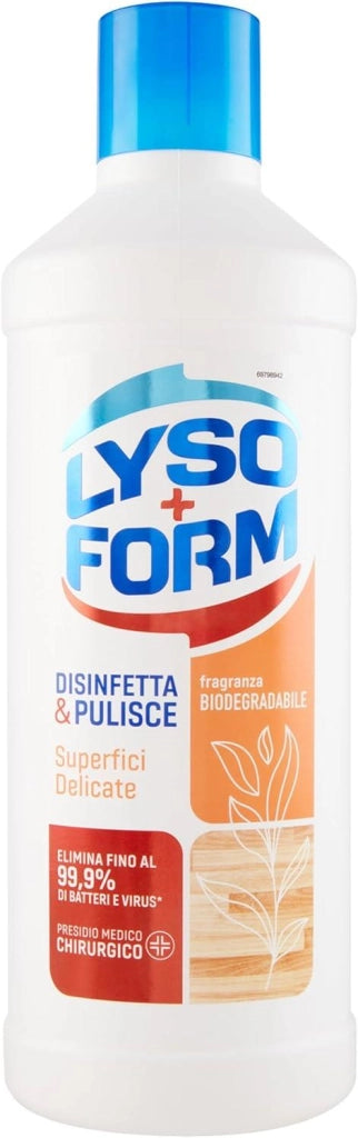 LYSOFORM LIQUIDO PER PAVIMENTI SET 12 PZ X 1,1 LT DISINFETTA E PULISCE PER SUPERICI DELICATE
