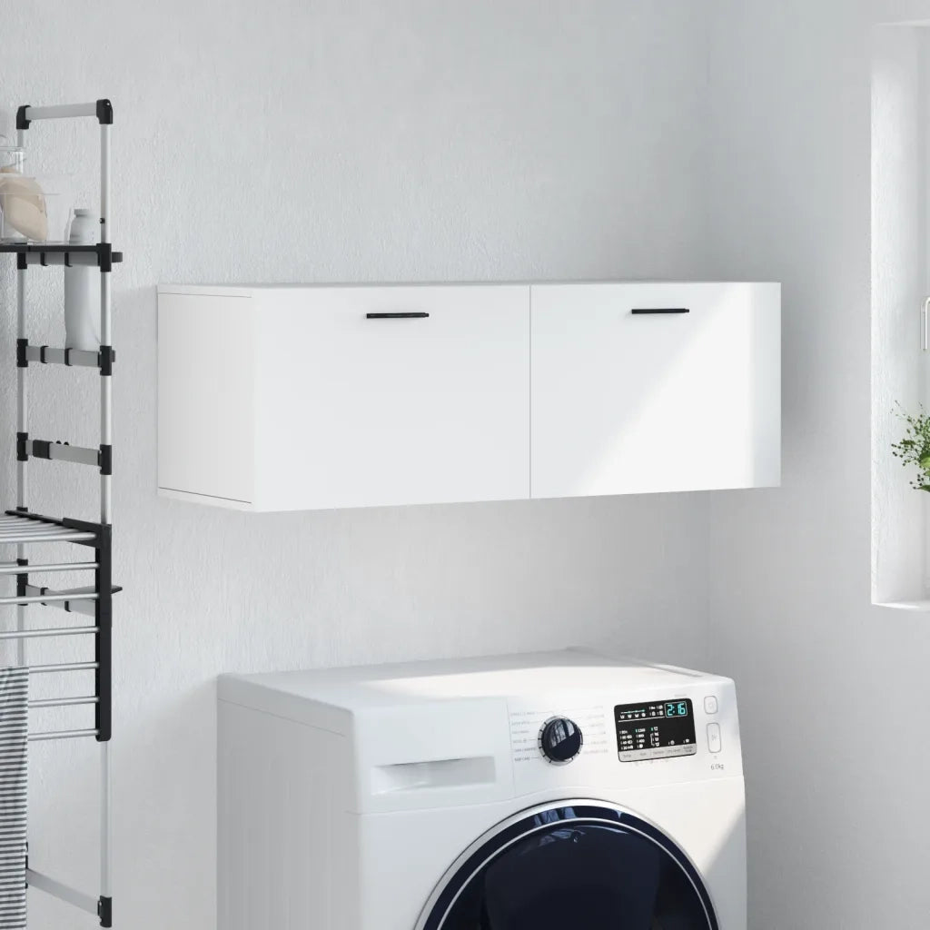 Mobile a Parete Bianco 100x36,5x35 cm in Legno Multistrato 830148