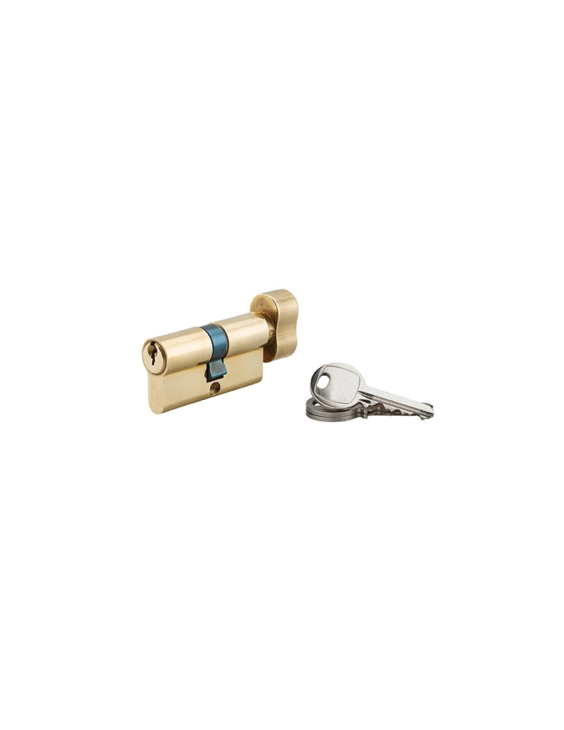Cilindro europeo con pomolo, 30Bx30mm, ottone, 3 chiavi - Serrurerie de Picardie