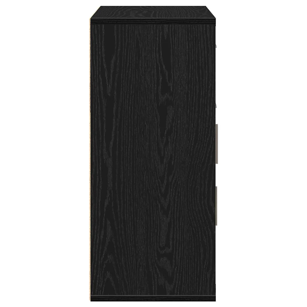 Credenza Rovere Nero 60 x 31 x 70 cm Legno multistrato 871417